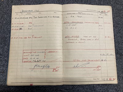 Lot 250 - Logbook. Sergeant R.E. Newbold, 355 Squadron, RAF