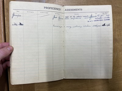 Lot 250 - Logbook. Sergeant R.E. Newbold, 355 Squadron, RAF