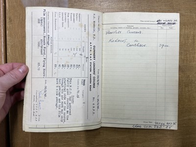 Lot 250 - Logbook. Sergeant R.E. Newbold, 355 Squadron, RAF