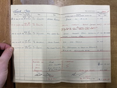 Lot 250 - Logbook. Sergeant R.E. Newbold, 355 Squadron, RAF