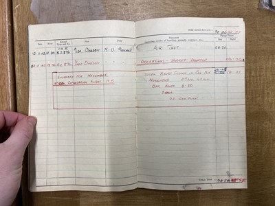 Lot 250 - Logbook. Sergeant R.E. Newbold, 355 Squadron, RAF