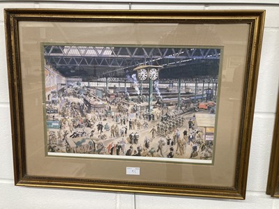 Lot 7 - McKie (Helen). Waterloo Station, War and Peace, a pair of modern colour prints