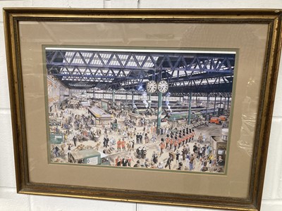 Lot 7 - McKie (Helen). Waterloo Station, War and Peace, a pair of modern colour prints