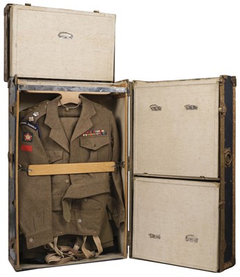 Lot 240 - Military Chest. A military chest, c.1950s belonging to Col E.L.L. Vulliamy, O.B.E., Royal Signals