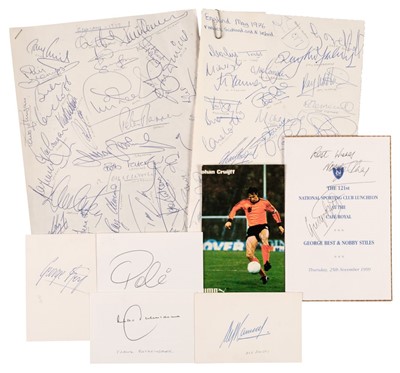 Lot 234 - Football. A collection of over 50 ink signatures, c. 1970s/2000