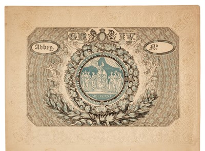 Lot 276 - George IV Coronation Tickets. A pair of printed tickets for admission, 19 July 1821