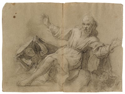 Lot 14 - Circle of Guido Reni (1575-1642). Head of a Youth, and Study of a female hand.., and two others