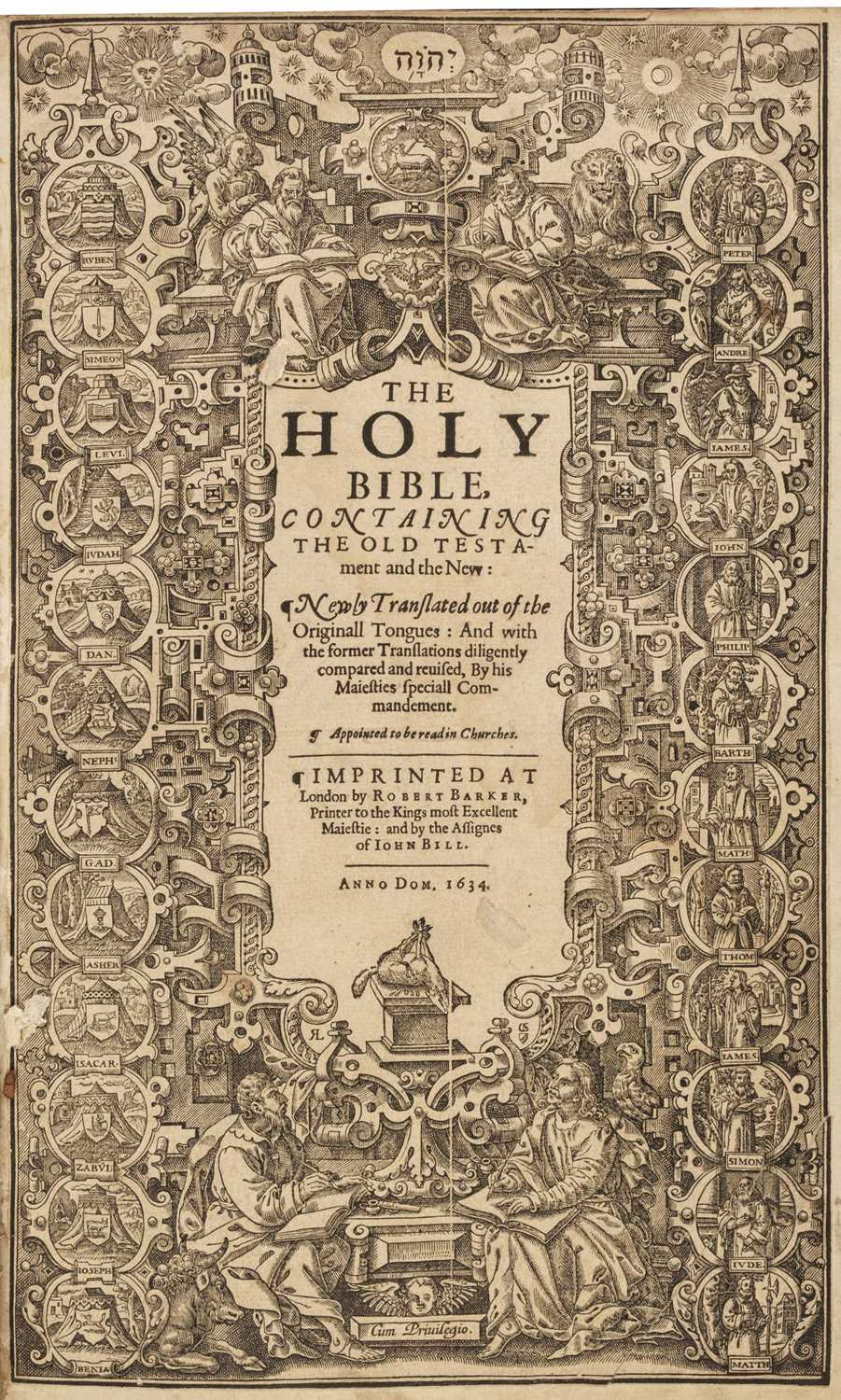 Lot 192 - Bible [English]. [The Holie Bible conteynyng the Olde Testament and the Newe, 1568]