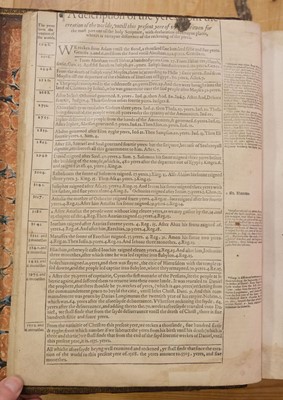 Lot 192 - Bible [English]. [The Holie Bible conteynyng the Olde Testament and the Newe, 1568]
