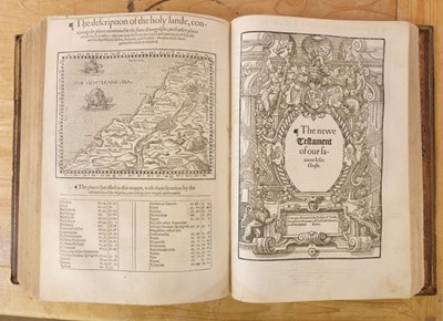 Lot 192 - Bible [English]. [The Holie Bible conteynyng the Olde Testament and the Newe, 1568]