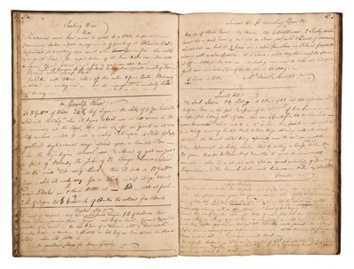 Lot 292 - Manuscript Receipts Book. A manuscript book containing cookery and medical receipts