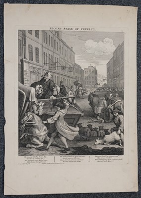 Lot 47 - Hogarth (1697-1764). The Four Stages of Cruelty, 1751