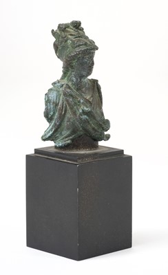 Lot 644 - Roman, Imperial 2nd century B.C., a bronze half bust of Athena