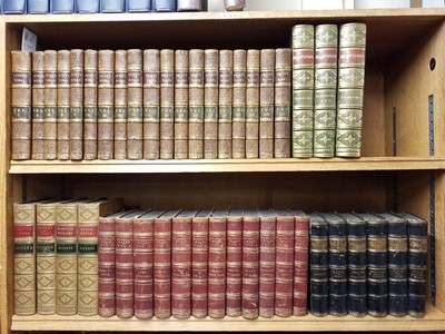 Lot 307 - Bindings. 19th Century leather bound literature sets, approximately 105 volumes
