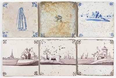 Lot 687 - Delft. A collection of Delft tiles, 18th century