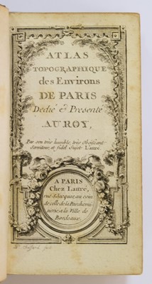 Lot 18 - Lattre (Jean). Atlas Topographique des Environs de Paris..., published Paris [1764]