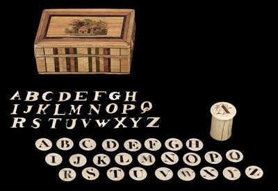 Lot 361 - Alphabet. A set of alphabet letters, early 19th century, & another set