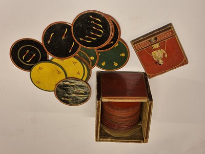 Lot 402 - Indian playing cards. Dashavatara Ganjifa, Cuddapah type, Nossam, circa 1884, & 9 others