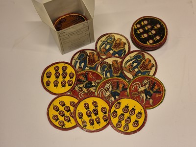 Lot 402 - Indian playing cards. Dashavatara Ganjifa, Cuddapah type, Nossam, circa 1884, & 9 others