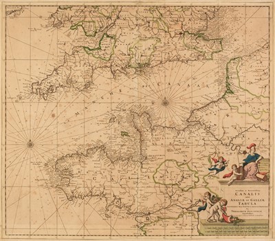 Lot 224 - South of England. Four Sea Charts, late 17th & early 18th-century
