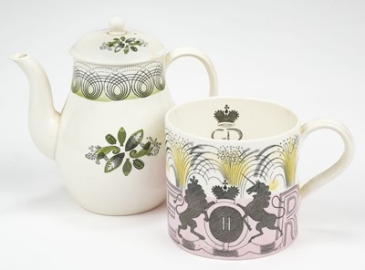 Lot 701 - Ravilious (Eric, 1903-1942). A Queen Elizabeth II 1953 Coronation pottery mug