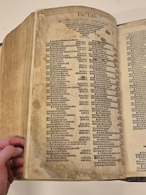 Lot 190 - Bible [English]. [The Holie Bible conteynyng the Olde Testament and the Newe, 1568]
