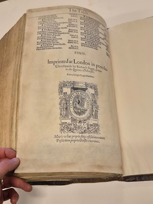 Lot 190 - Bible [English]. [The Holie Bible conteynyng the Olde Testament and the Newe, 1568]