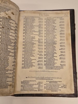 Lot 190 - Bible [English]. [The Holie Bible conteynyng the Olde Testament and the Newe, 1568]