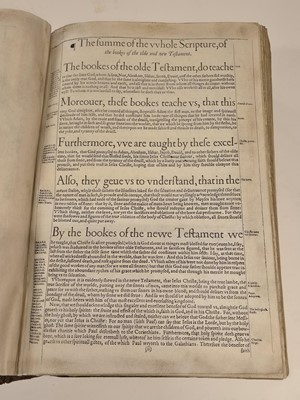 Lot 190 - Bible [English]. [The Holie Bible conteynyng the Olde Testament and the Newe, 1568]