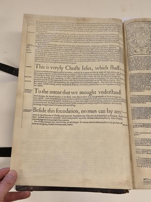 Lot 190 - Bible [English]. [The Holie Bible conteynyng the Olde Testament and the Newe, 1568]
