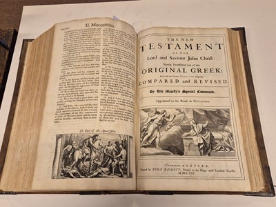 Lot 244 - Bible [English]. The Holy Bible, containing the Old Testament and the New, 1717