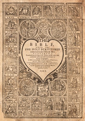 Lot 205 - Bible [English]. The Bible, that is, the Holy Scriptures..., 1599 [i.e. circa 1599-1640]