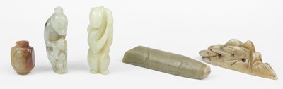 Lot 657 - Jade. A collection of Chinese jade carvings