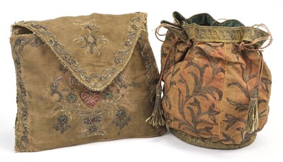 Lot 619 - Bag. An 18th century metalwork reticule, & one other, belonging to Lady Ottoline Morrell