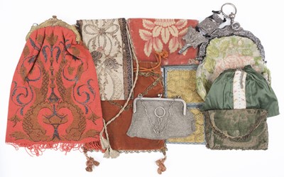 Lot 627 - Purse. An Edwardian purse, & other purses & bags, belonging to Lady Ottoline Morrell (1873-1938)