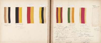 Lot 75 - Ribbons of Medals, Orders & Decorations. An album compiled by Rear Admiral J.S.G, Fraser, Royal Navy