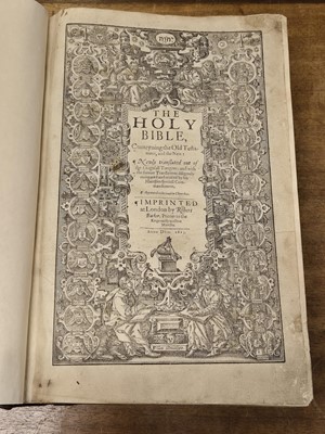 Lot 214 - Bible [English]. The Holy Bible, Conteyning the Old Testament, and the New, 1613