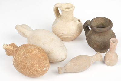 Lot 641 - Antiquities. A collection of ancient vessels, including a Palestinian pottery ewer, c.3000-2500 B.C.
