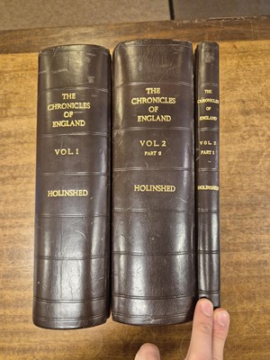 Lot 194 - Holinshed (Raphael). Chronicles of England, Scotlande, and Irlande, 3 vols, 1st ed. 1577
