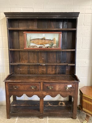 Lot 682 - Welsh Dresser. A cottage-sized oak dresser, 18th century