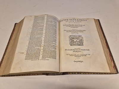 Lot 196 - Bible [English]. The Bible, that is, the Holy Scriptures..., 1582