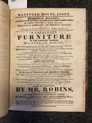 Lot 34 - Essex - Wanstead House. A Catalogue of the ... Princely Mansion, Wanstead House, 1822