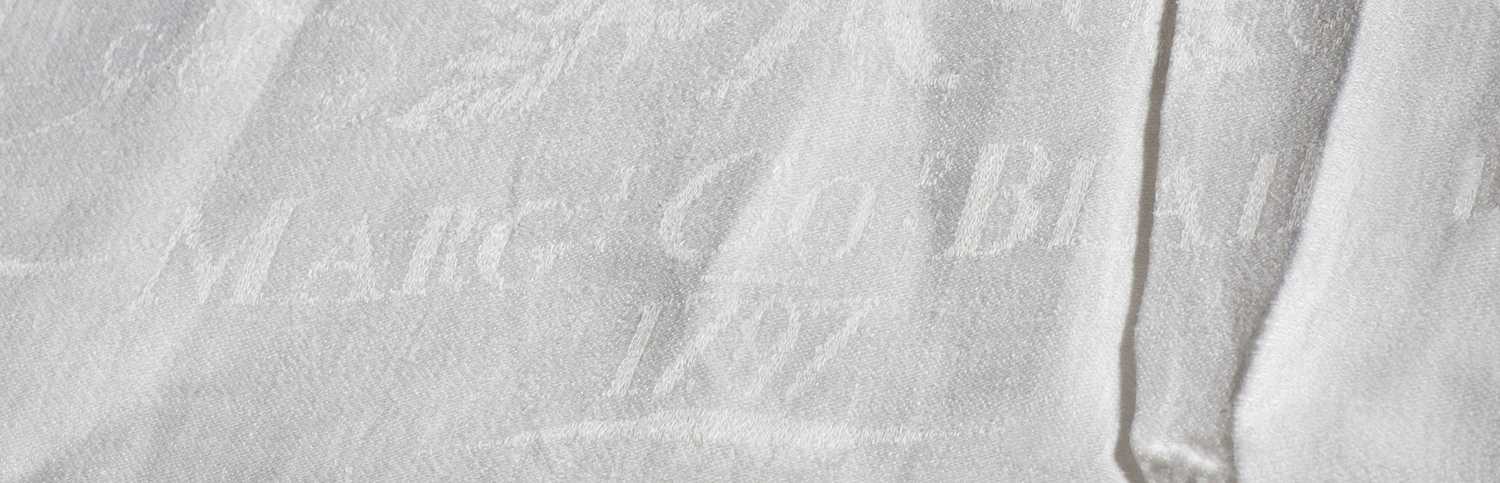 Lot 479 - Table Linen. A large damask tablecloth woven for Margaret Copland Blair, 1797, & others