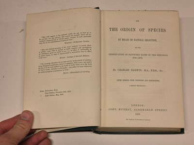 Lot 49 - Darwin (Charles). On the Origin of Species by Means of Natural Selection