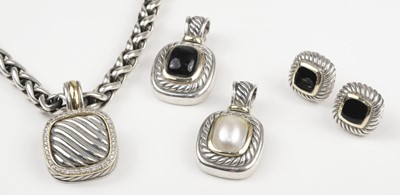 Lot 807 - Yurman (David). A silver suite of jewellery