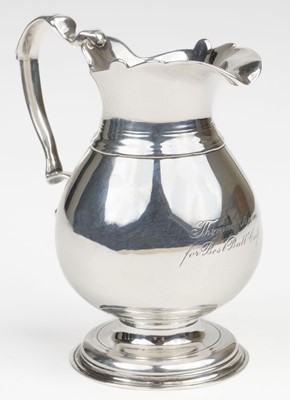 Lot 754 - Cream Jug. A George II silver cream jug by Isaac Cookson, Newcastle, circa 1730
