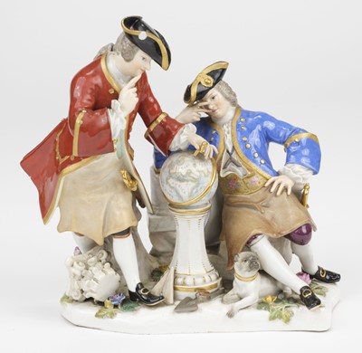 Lot 699 - Meissen. A German porcelain figural group, late 19th century