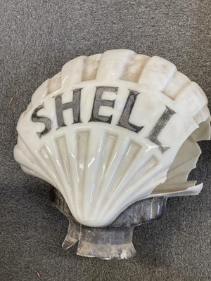 Lot 728 - Motoring Memorabilia. Shell and Redline glass petrol pump globes