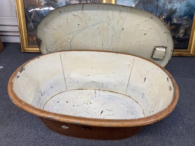 Lot 707 - Campaign Bath. A Boer War period tin bath, circa 1899-1902