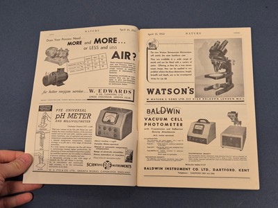 Lot 363 - Watson, Crick & the Discovery of DNA, Nature, 25 April 1953